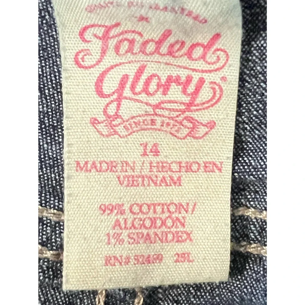 Faded Glory Girl's Jean Shorts Size‎ 14 12